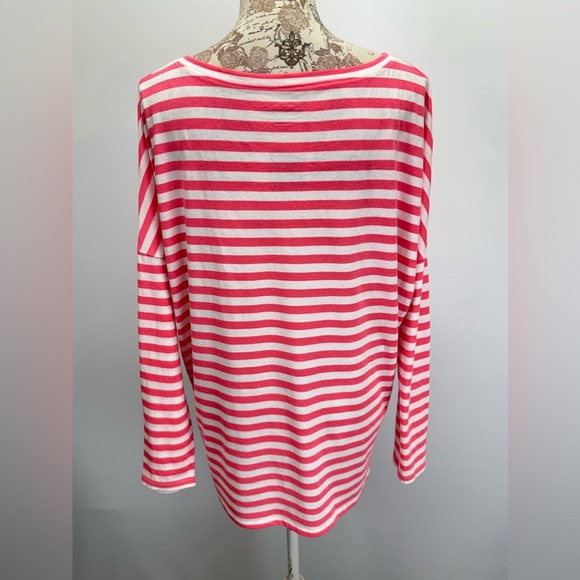 LILLY PULITZER Neon pink with sequin shell long sleeve shirt size L. - Picture 4 of 13